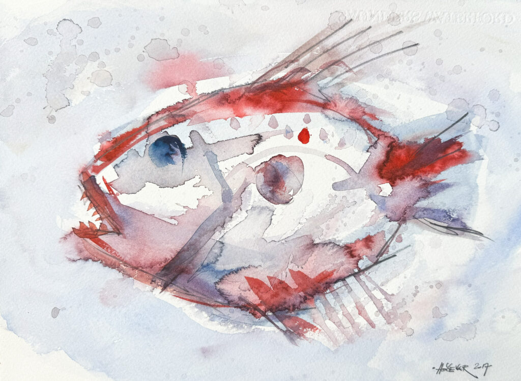 Red motion_watercolor_28x38cm_2017
